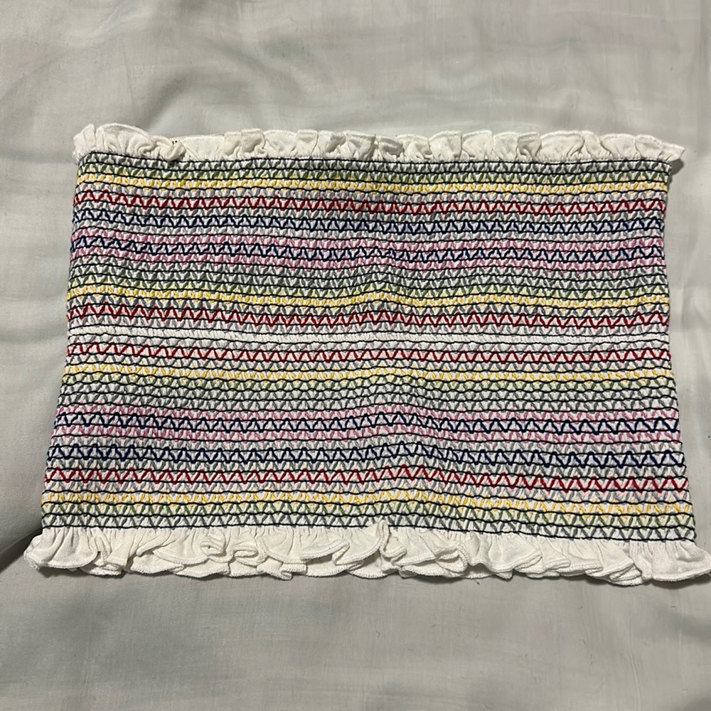 Forever 21 Colorful Chevron Print Tube Bandeau Top